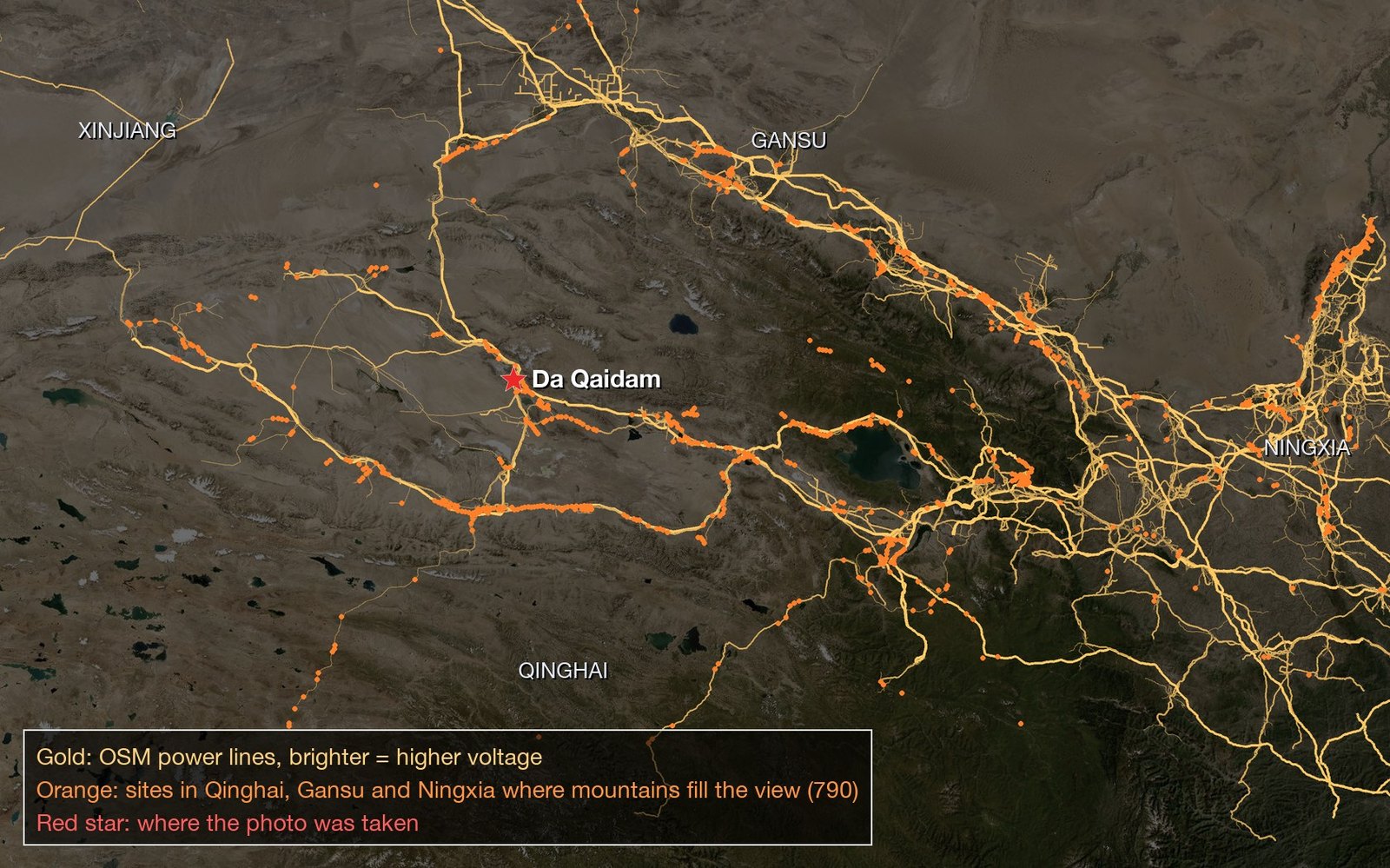 360-degree DEM horizon elevation profile scan